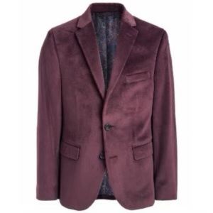 Lauren Ralph Lauren Boys Classic-Fit Plum Velvet Blazer/Sports Coat